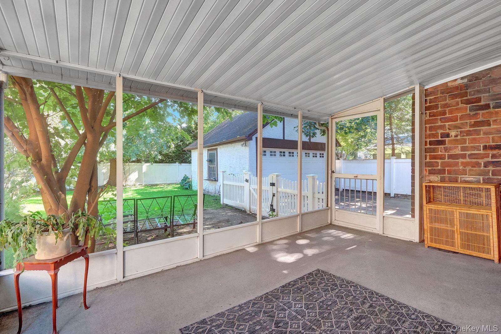 Screened in back porch