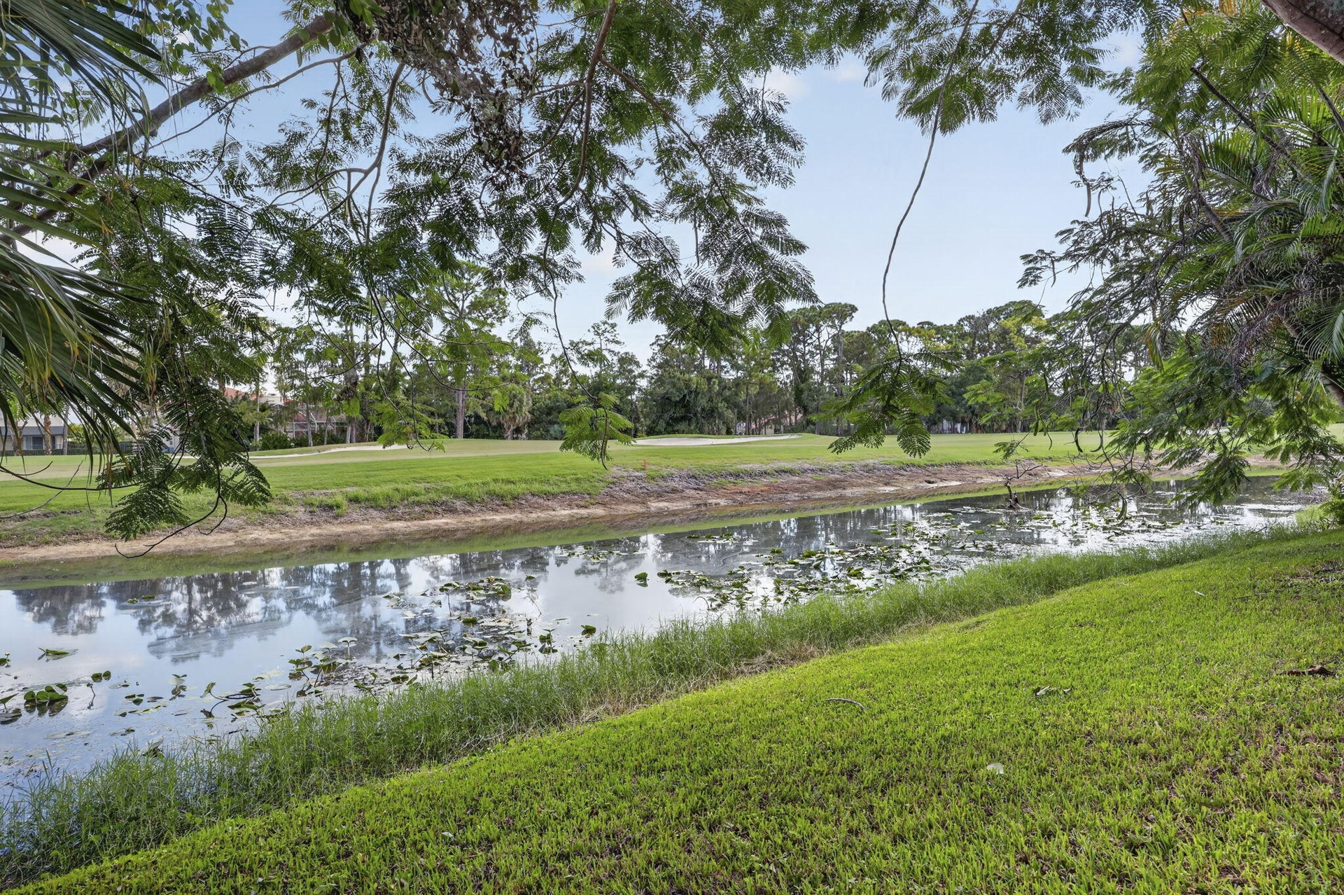 Water view and golf course view