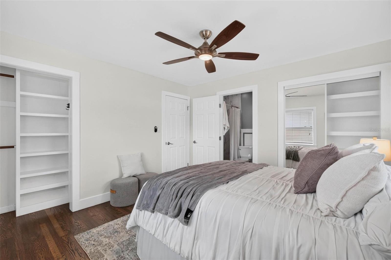 Great closet space in primary bedroom