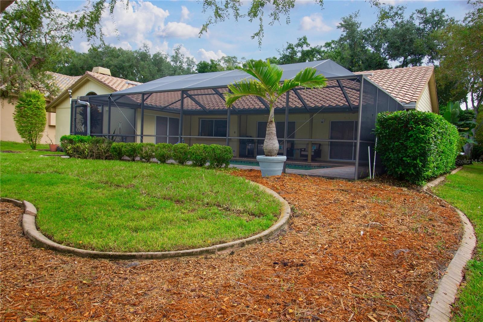 EXTERIOR REAR VIEW OF POOL AREA
