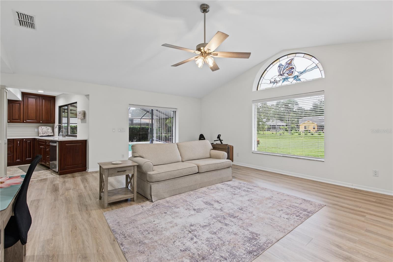 FAMILY ROOM & SLIDER TO POOL AREA