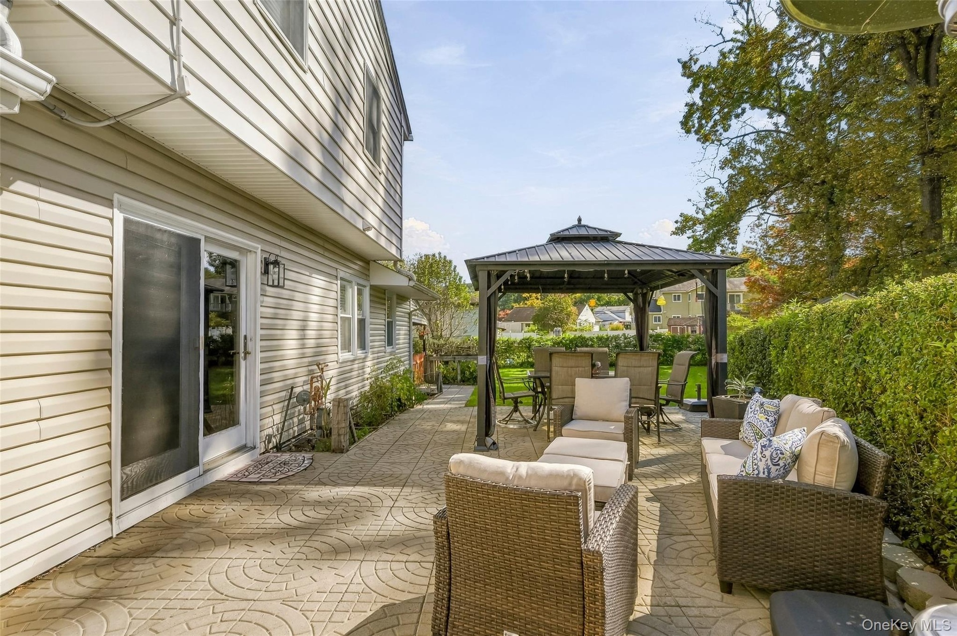Expansive hardscaped patio