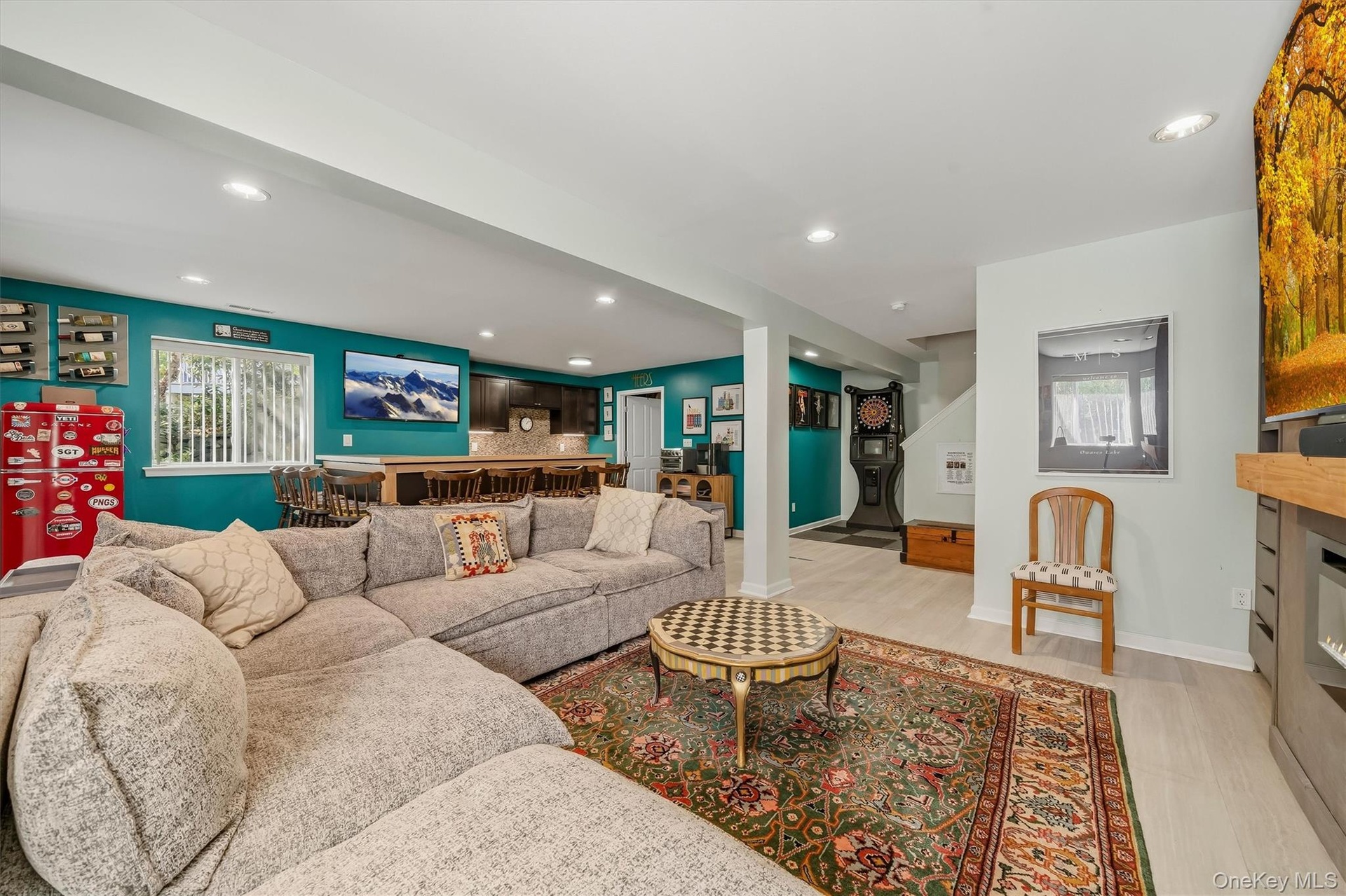 This may be the star of this home!  Finished family room with a full bath, walk out, and a pub size bar!