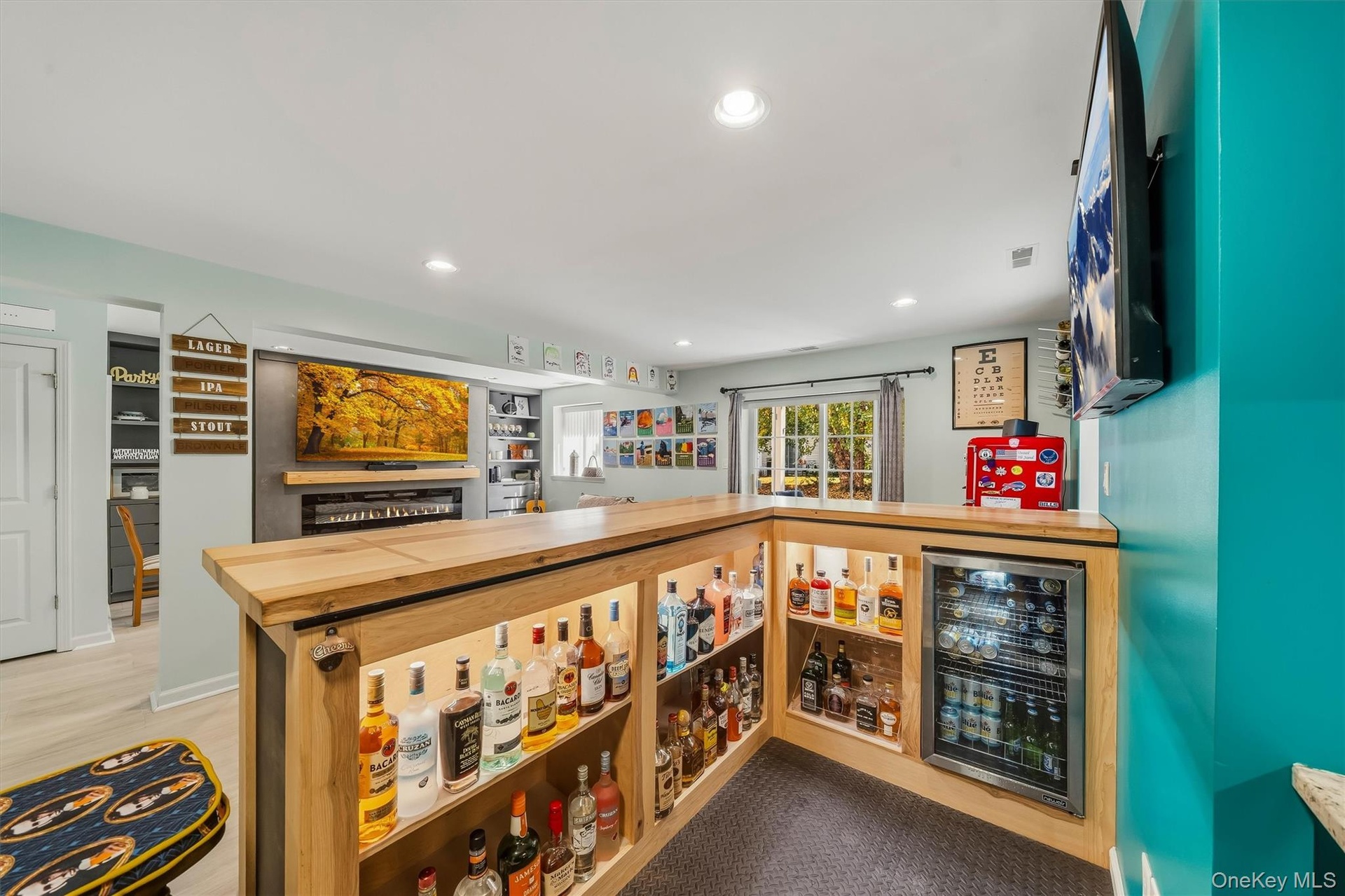 Custom built for convenience with two tiered shelving.