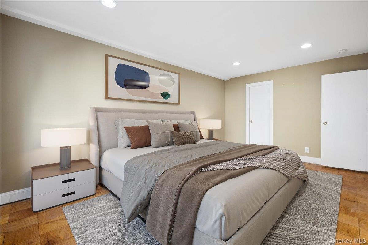 Virtually staged second bedroom.
