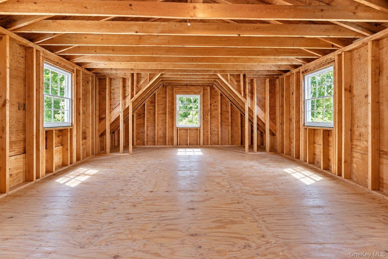unfinished space above the garage