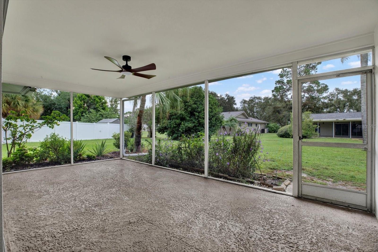 Screened-in patio