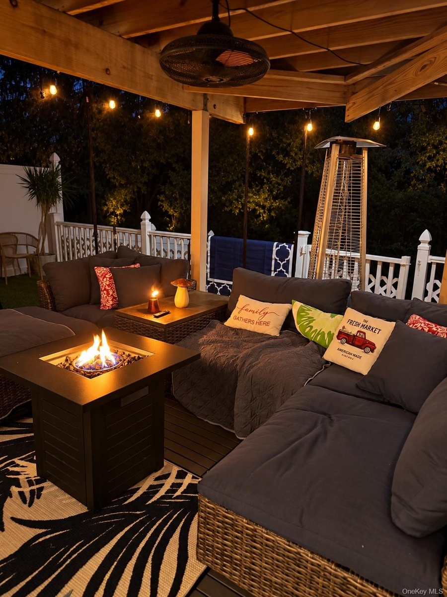 Twilight under the porch