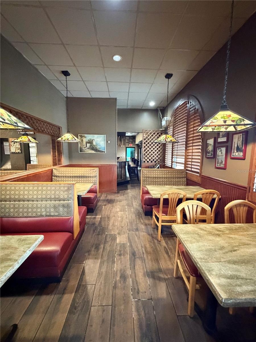 Dining adjacent to bar