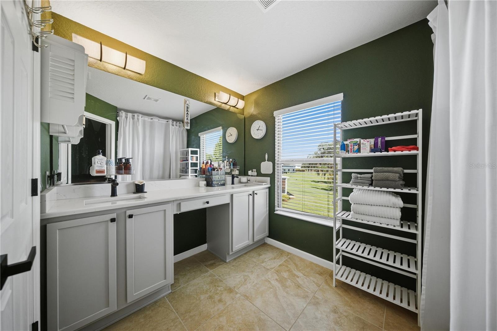 Primary bath with soaking tub shower