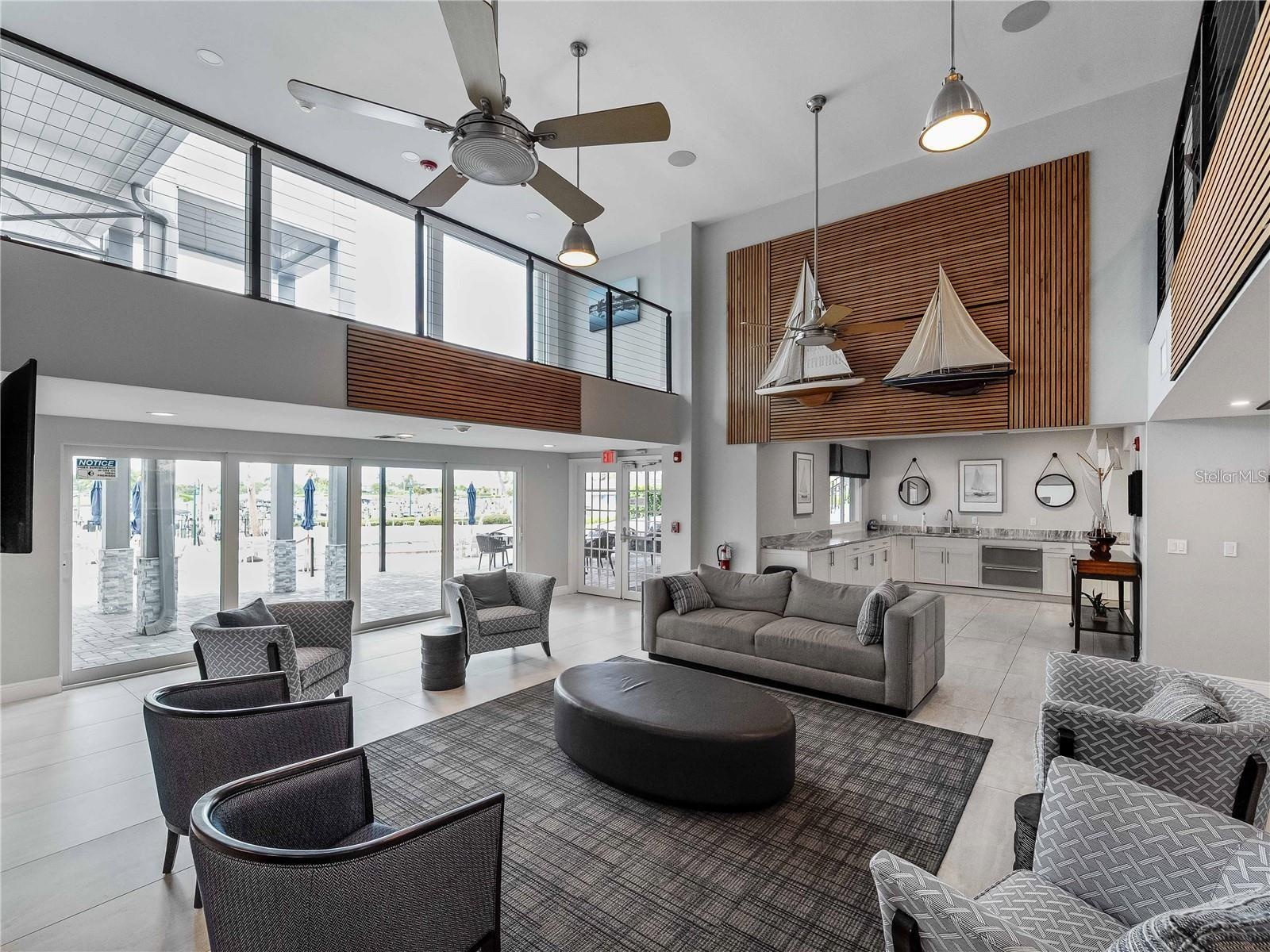 Community clubhouse lounge