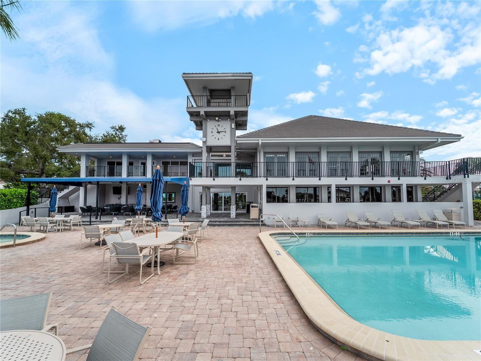 Community clubhouse and pool