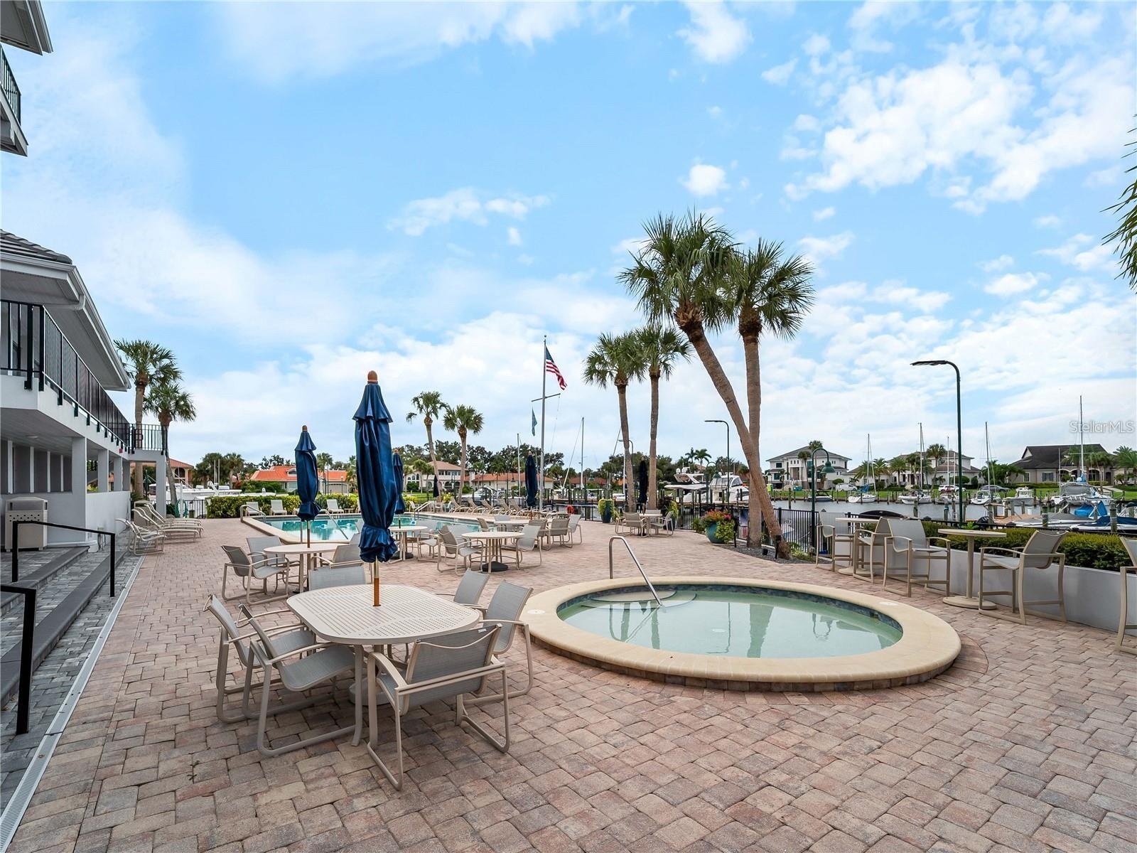 Community pool and spa area