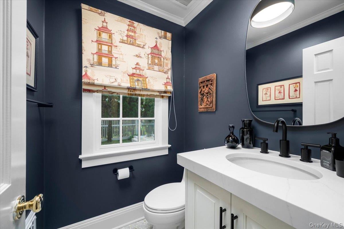 First floor powder room