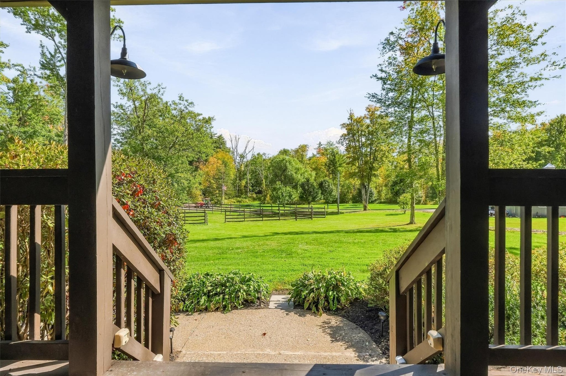 View from the front porch.  Imagine having a cup of coffee while watching your horses graze.