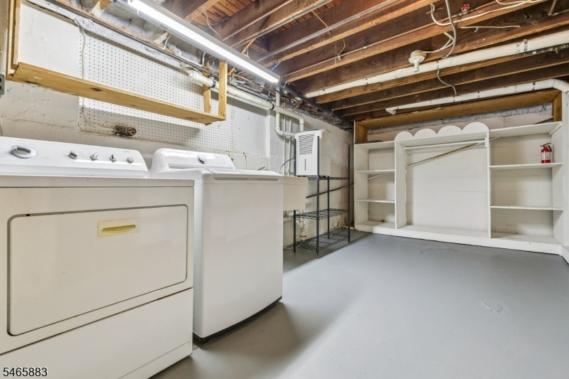 Laundry room in basement