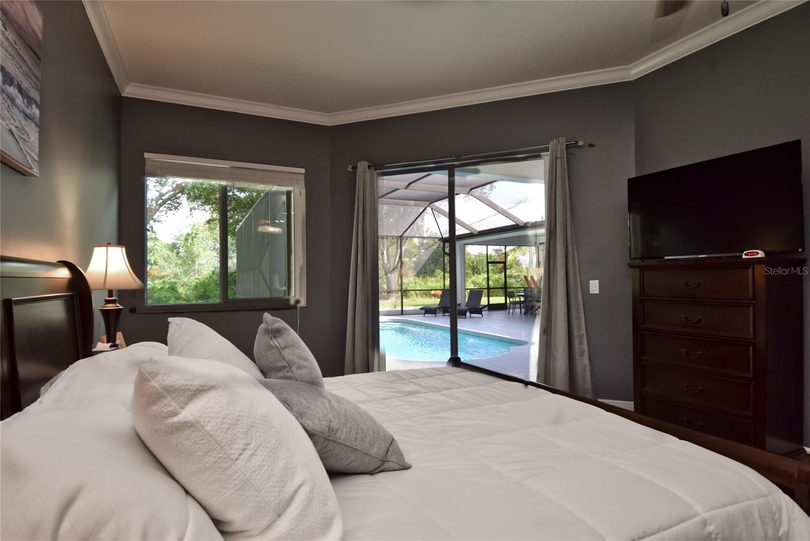 Primary bedroom and pool access
