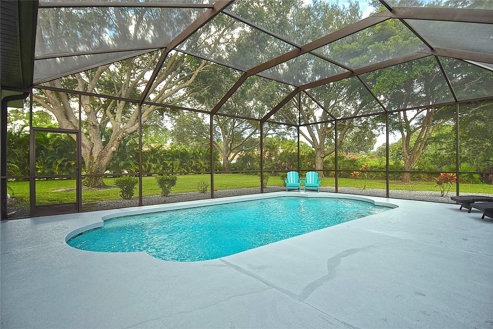 Pool and screened enclosure