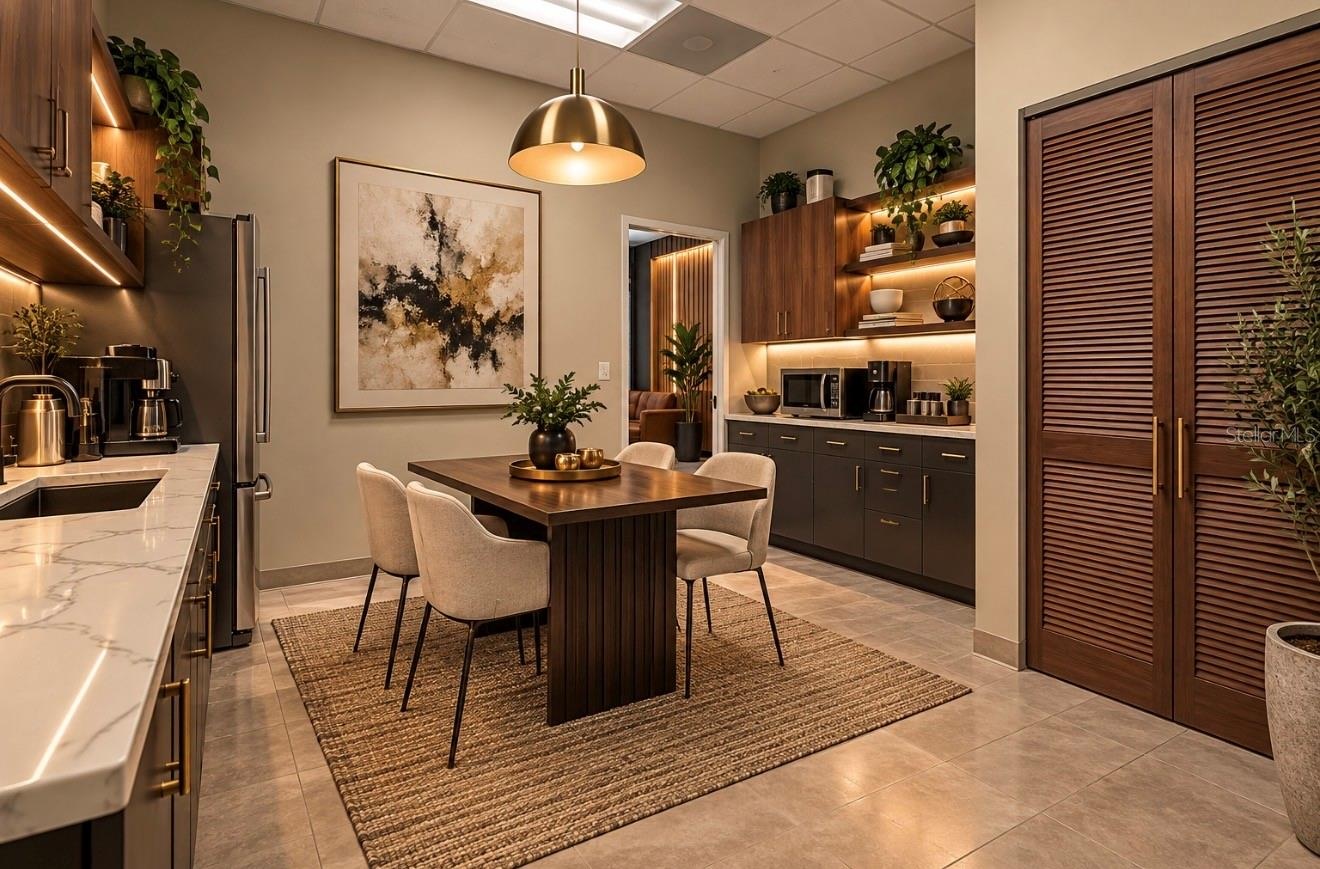 AI Rendering Redesigned Existing Kitchenette