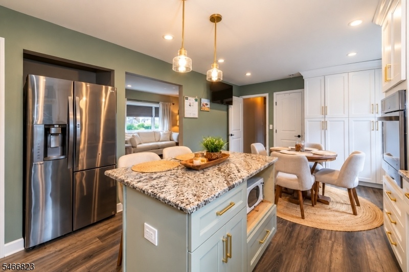 Kitchen into living room