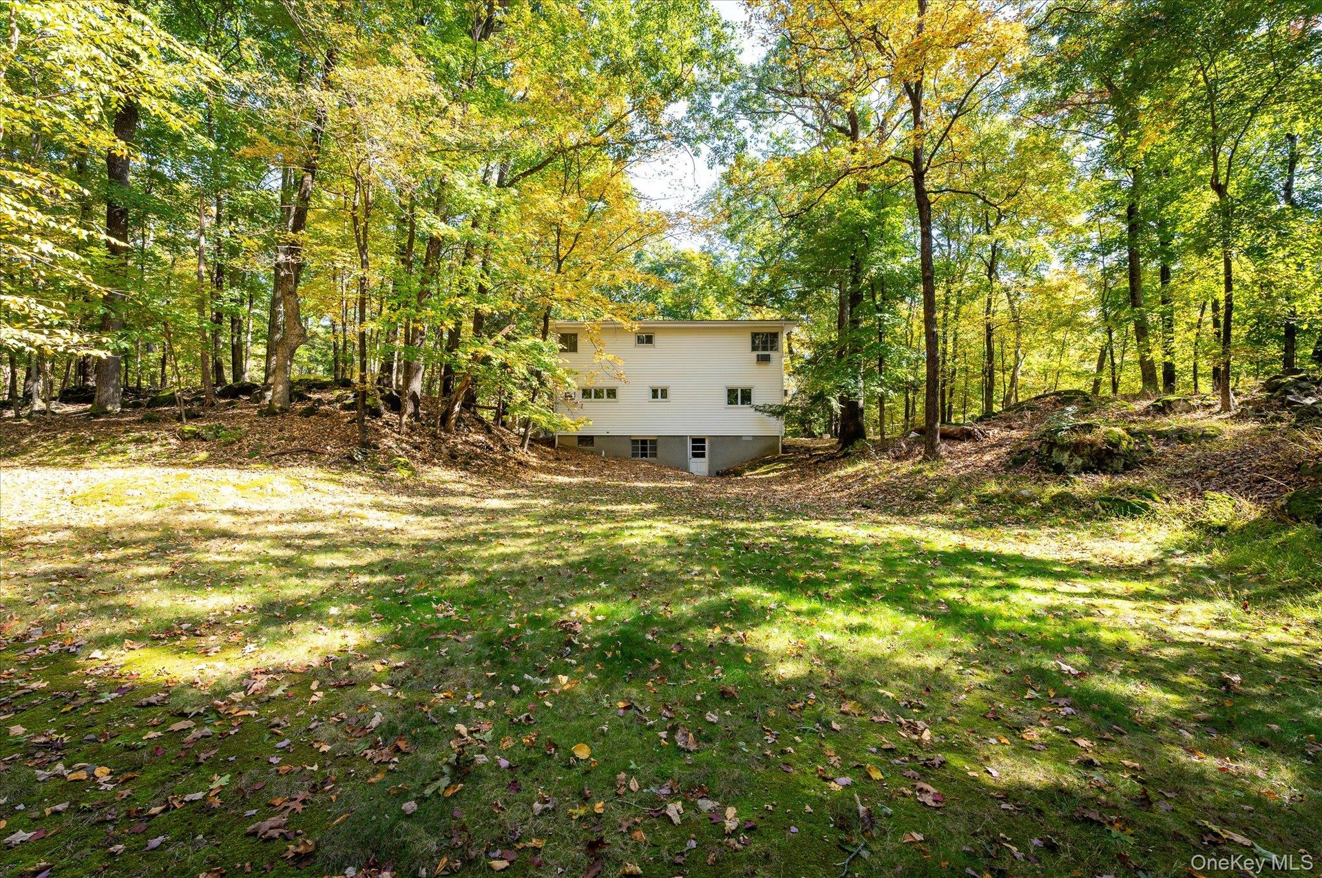 The open yard, with the house tucked in behind