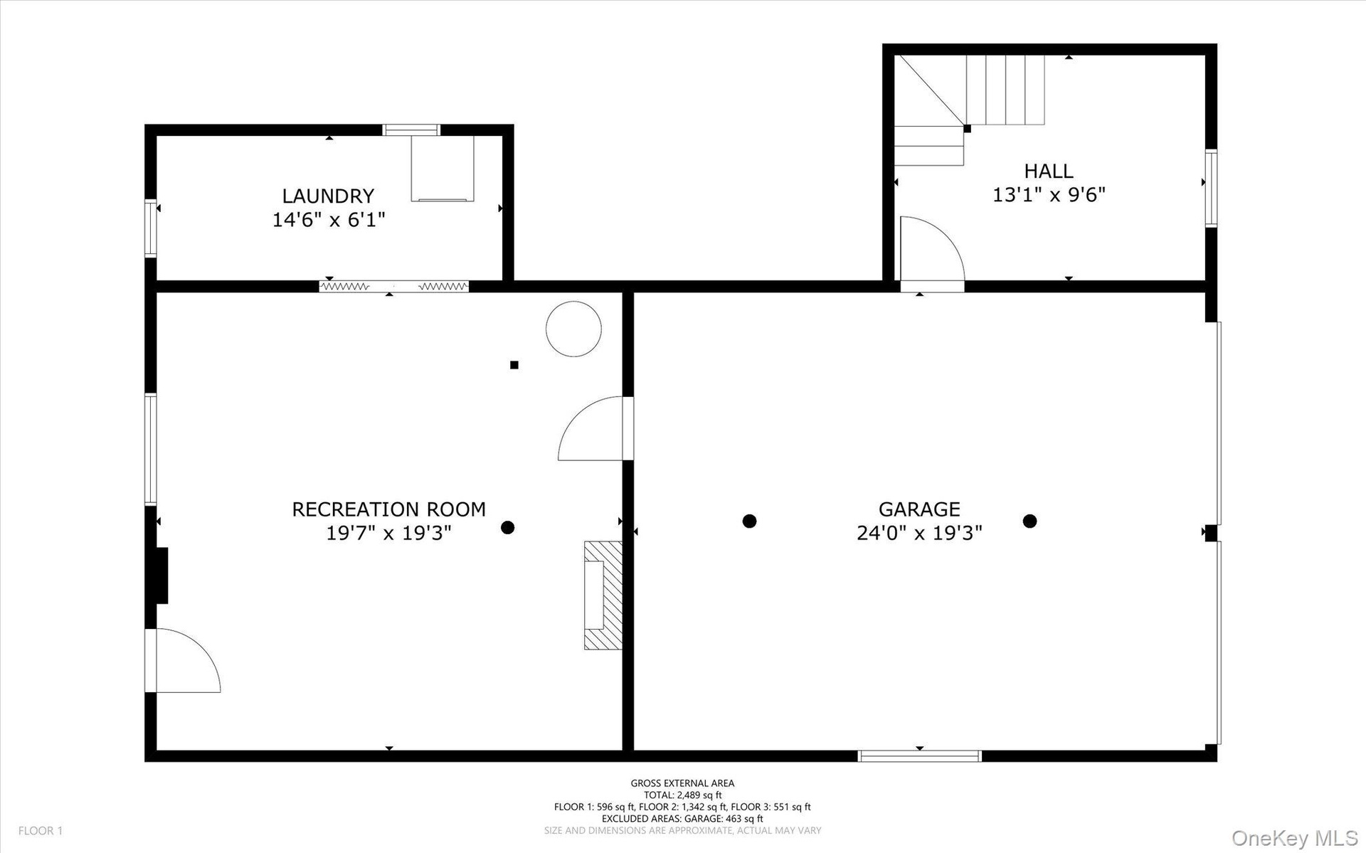 Lower level floor plan