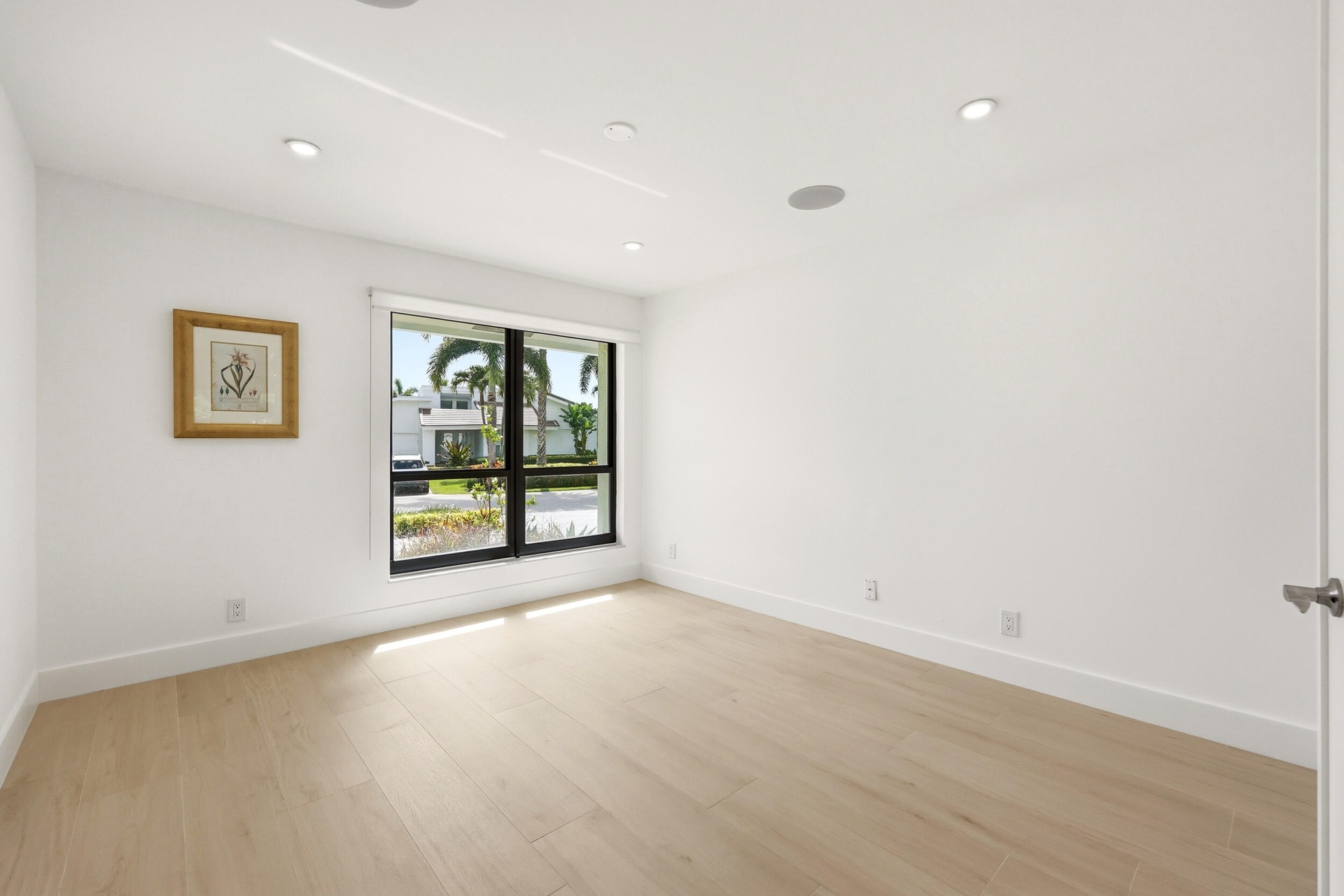 Currently configured as a sophisticated home office, this bright and versatile room easily adapts to fit your lifestyle as a guest bedroom, den, or cr