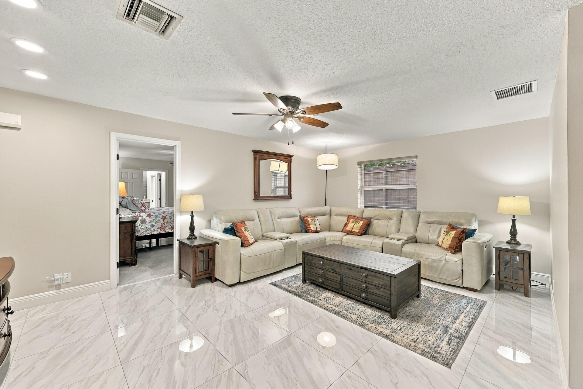 The family room is a versatile space for children of all ages. Relax and enjoy a separate area away from the kitchen and formal living room that also 