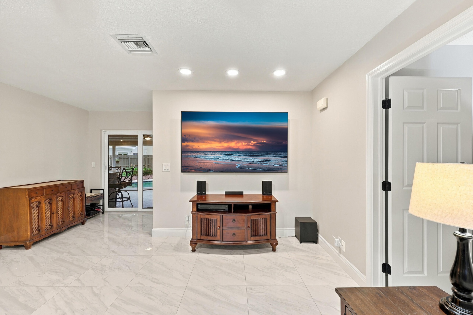 The family room is a versatile space for children of all ages. Relax and enjoy a separate area away from the kitchen and formal living room that also 