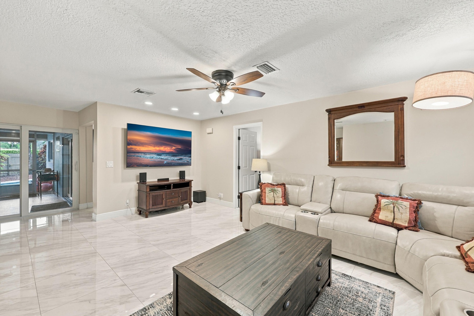 The family room is a versatile space for children of all ages. Relax and enjoy a separate area away from the kitchen and formal living room that also 
