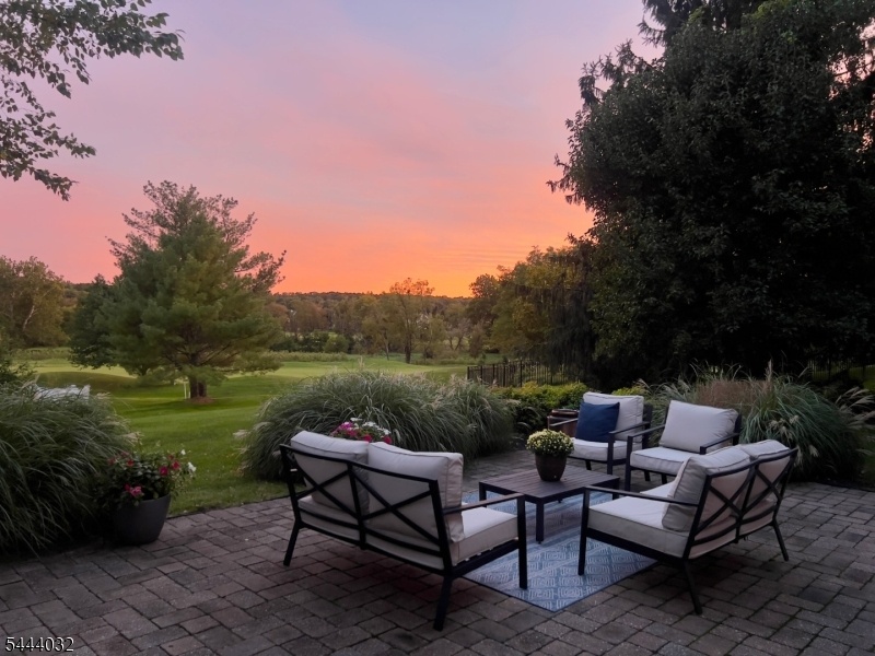 View from patio at dusk