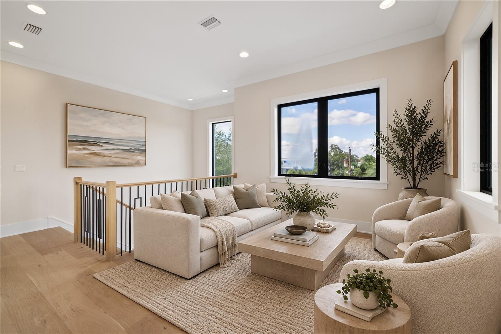 Upstairs loft, virtually staged