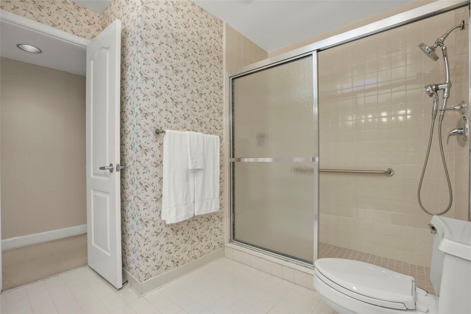 The primary bathroom.