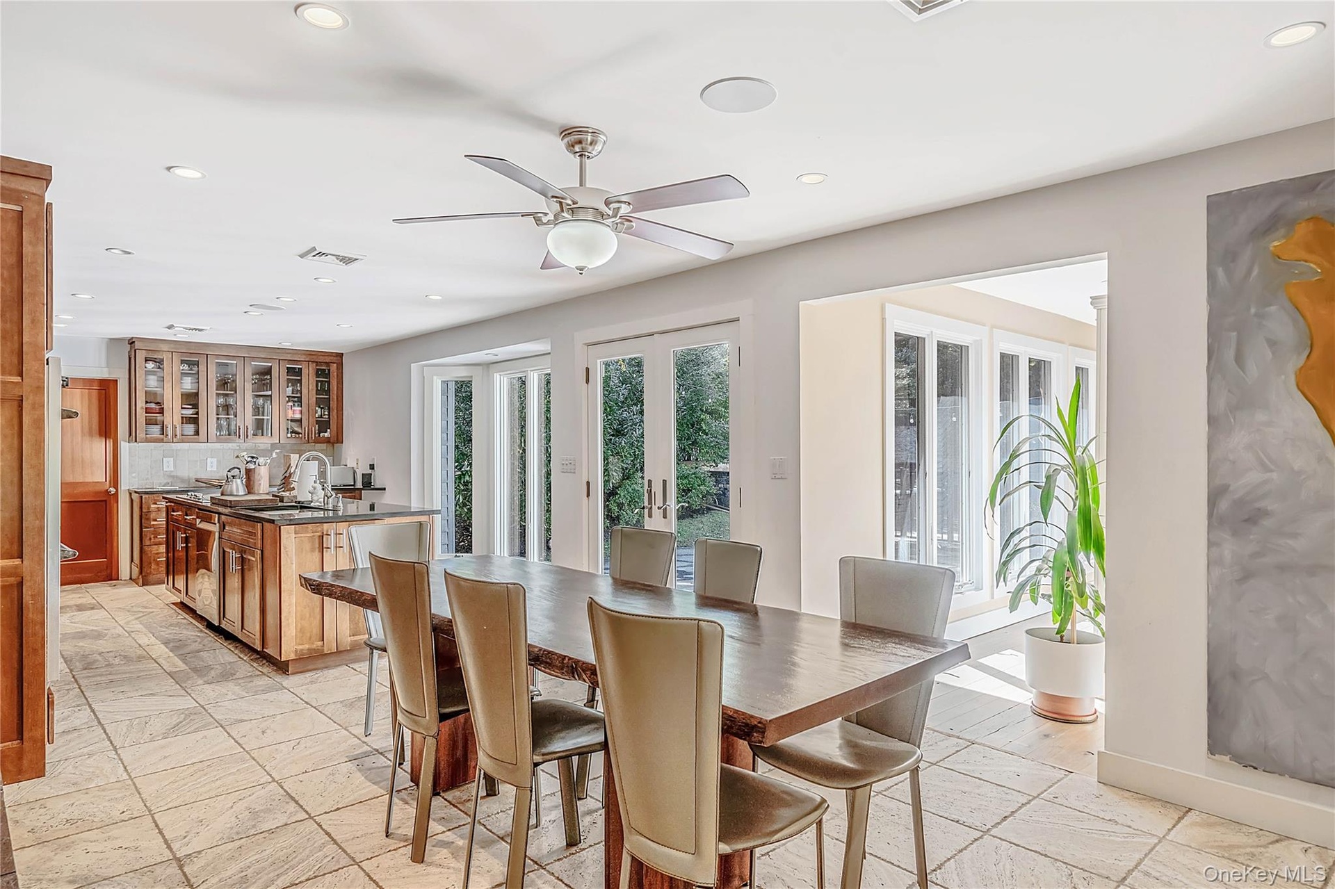 Dining Area with French doors to rear patio and yard