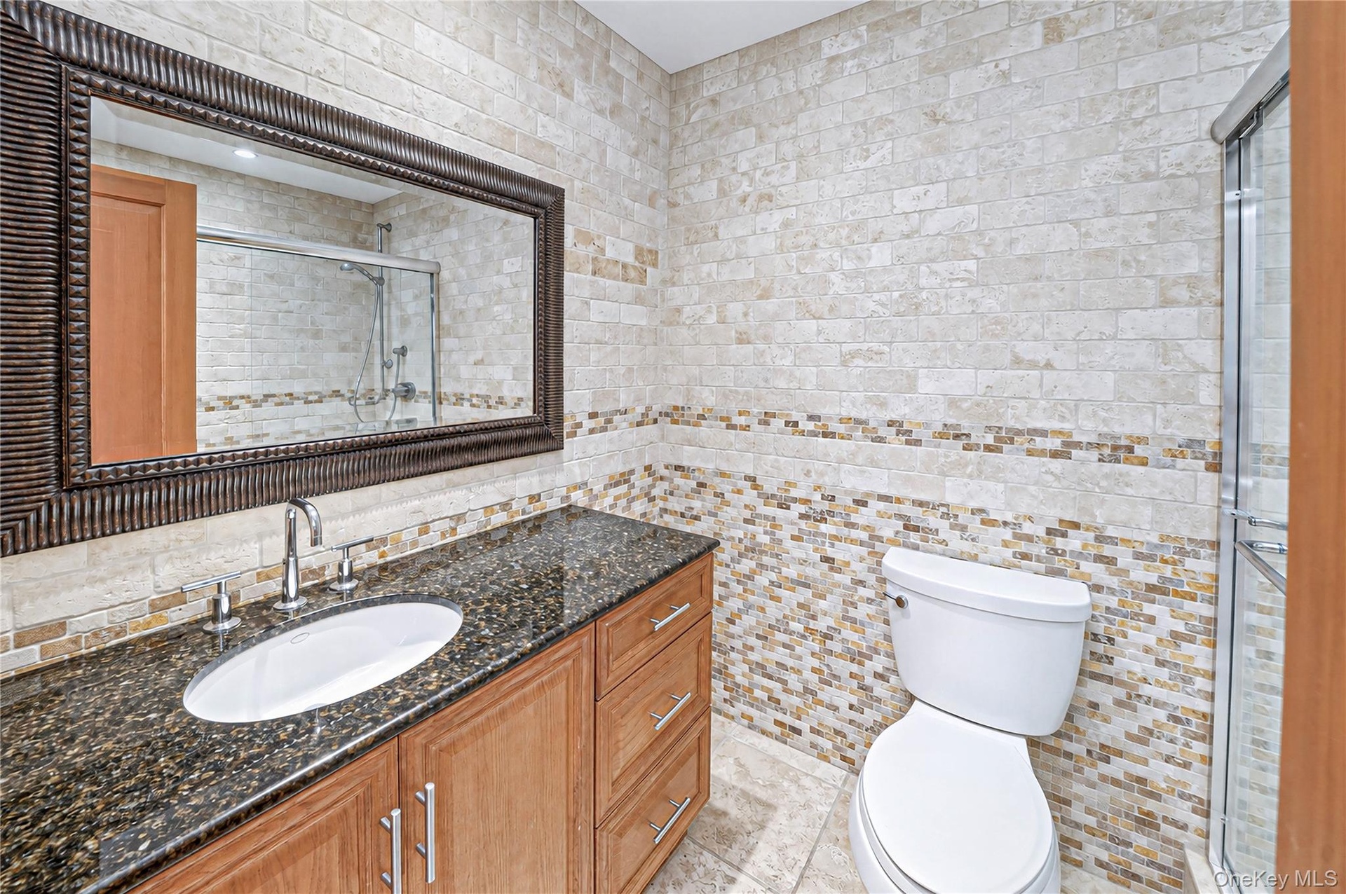 Full bath with stall shower - first floor, family room location