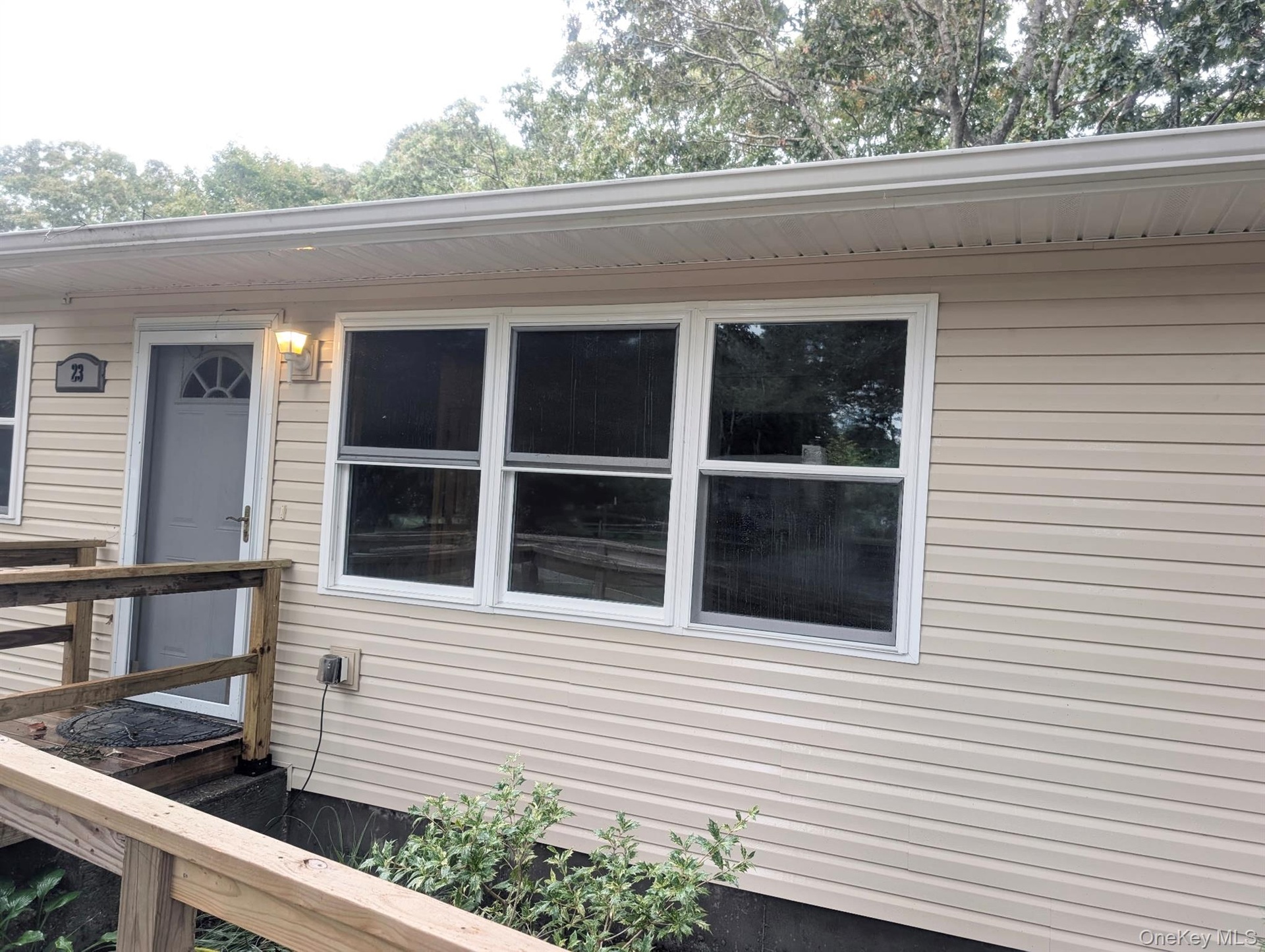 Newer windows, siding, outdoor outlets and front door.