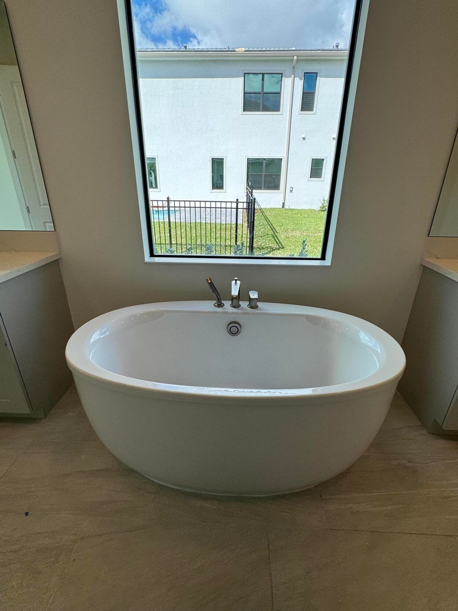 Primary Bathroom With Oval Freestanding Tub (Pictures Are Not Of Actual Home)