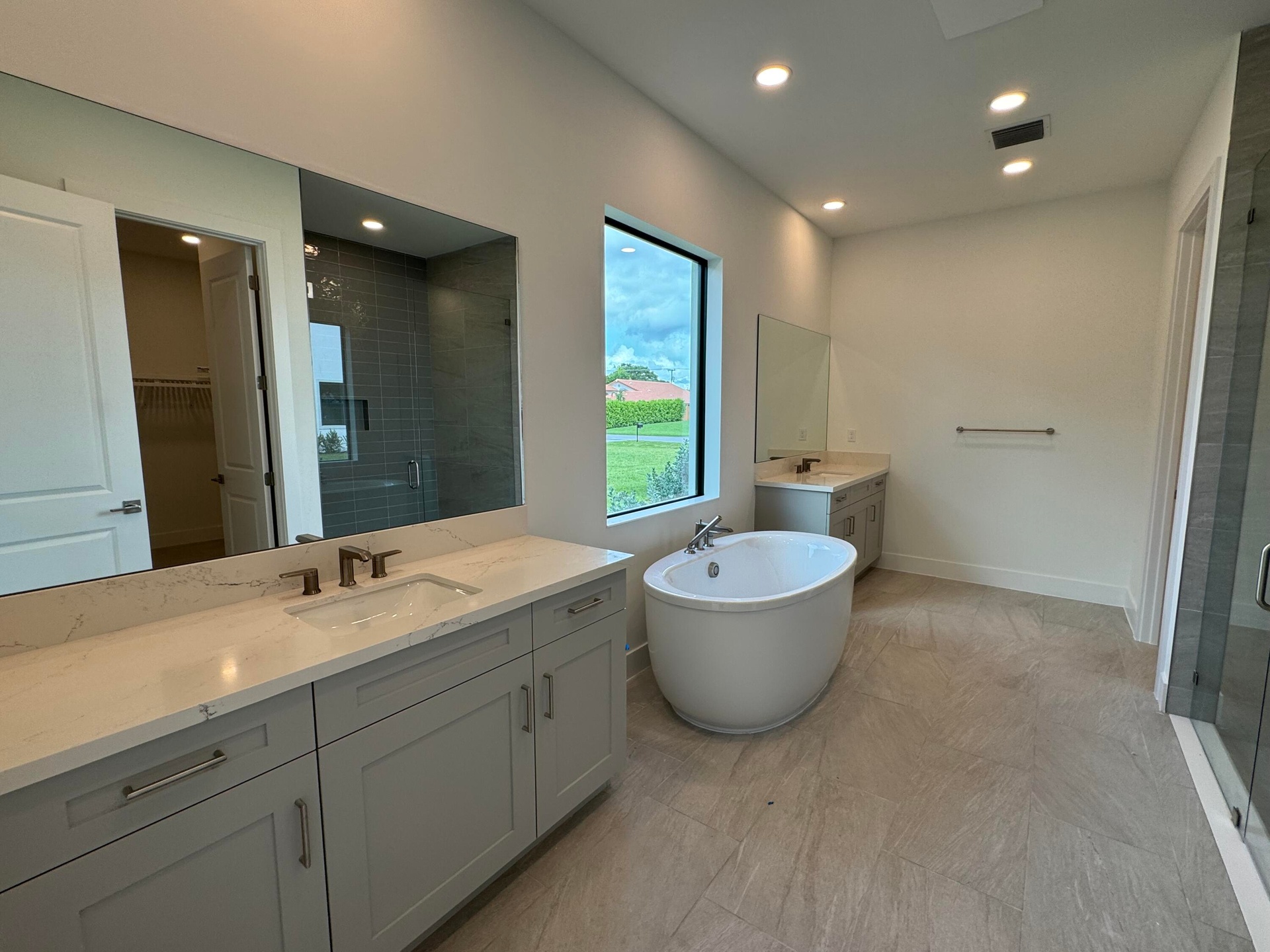 Primary Bathroom With Oval Freestanding Tub (Pictures Are Not Of Actual Home)