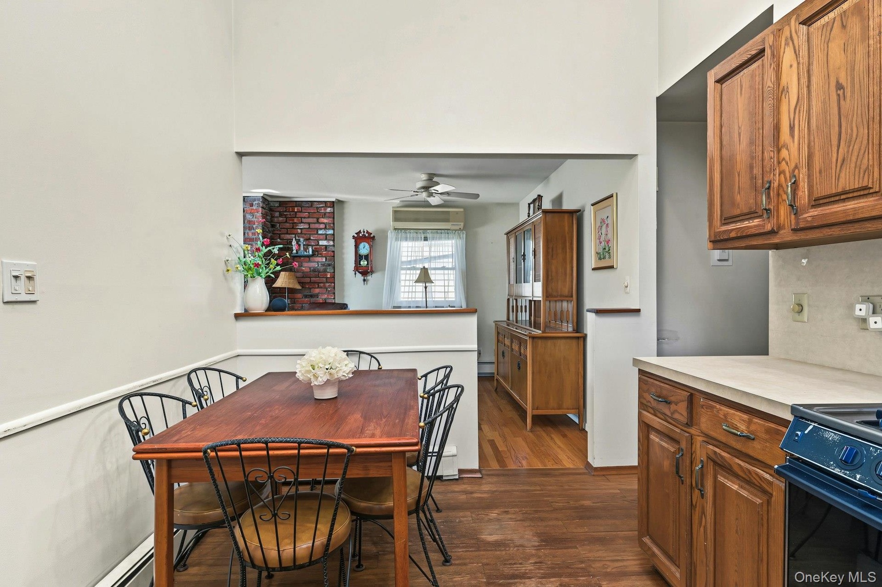 Bright eat-in kitchen with skylight