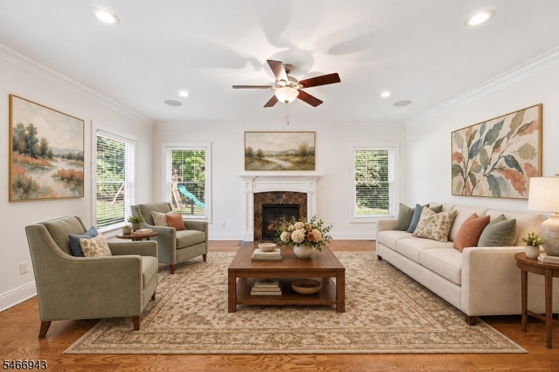 Virtually Staged Family Room