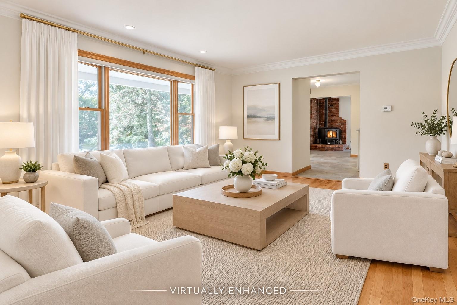 Virtually Staged Living Room
