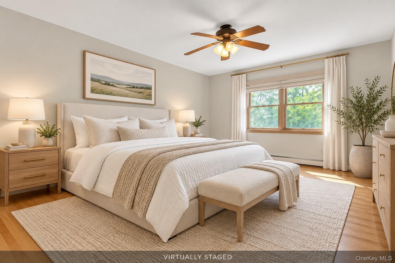 Virtually Staged Primary Bedroom