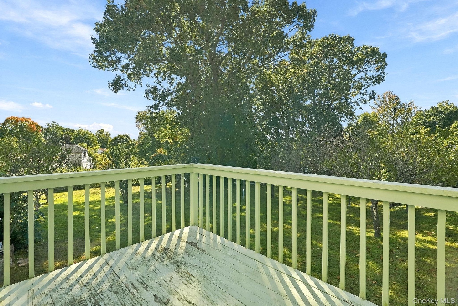 Located off the eat-in kitchen is a deck with plenty of room for a table and BBQ.