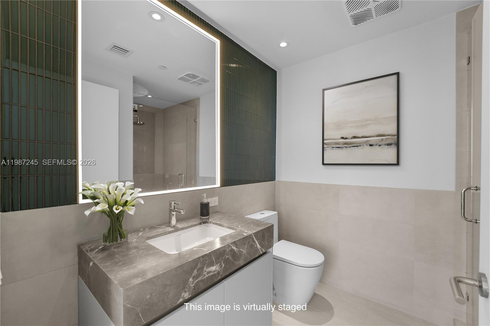 Bathroom for Second Bedroom Virtually Staged