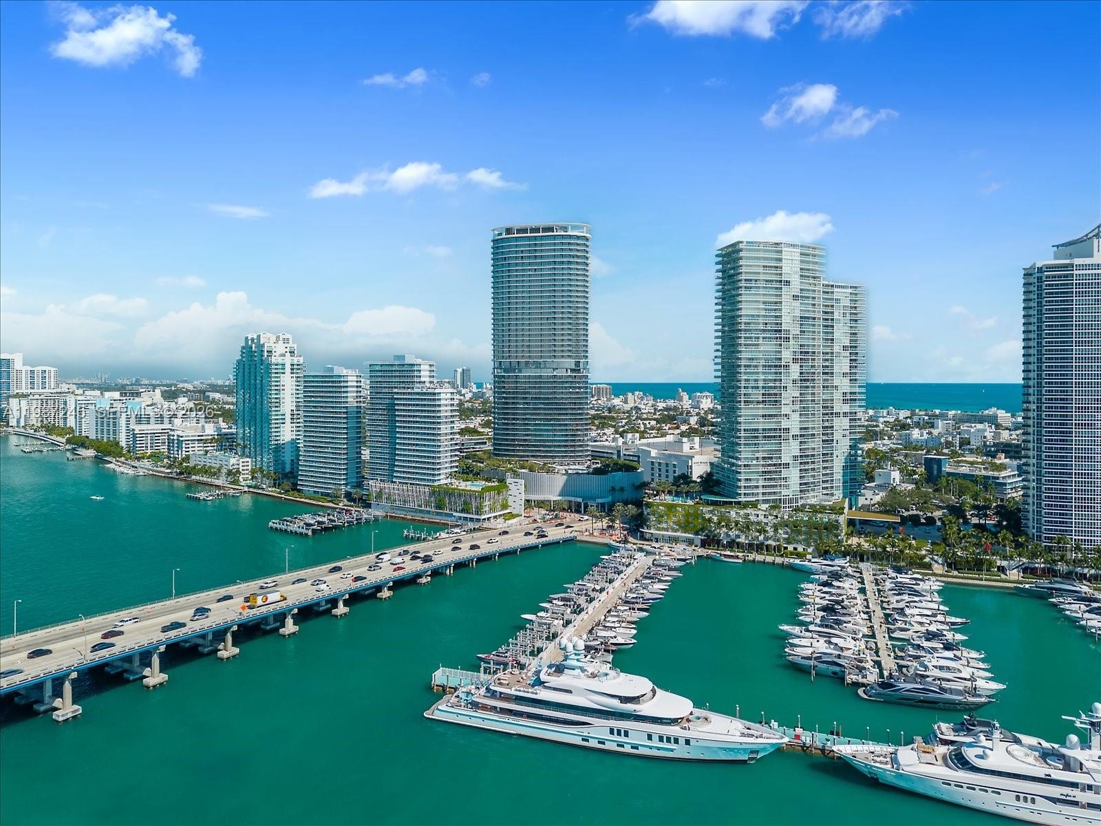 View of Five Park from the Miami Beach Marina