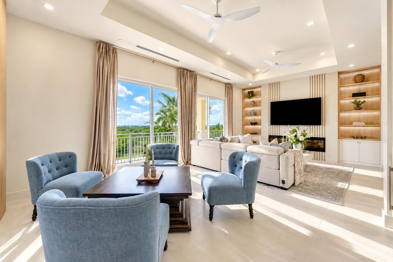 living room and Intracoastal view