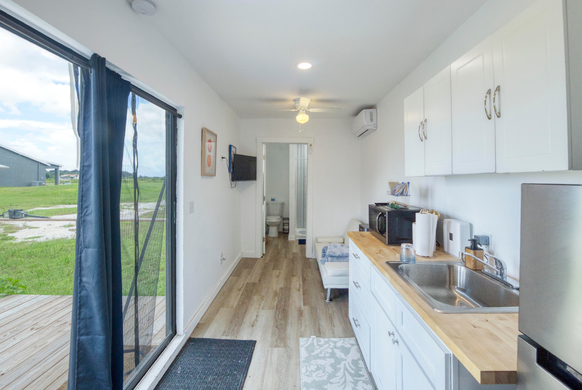 Guest unit kitchenette and living area