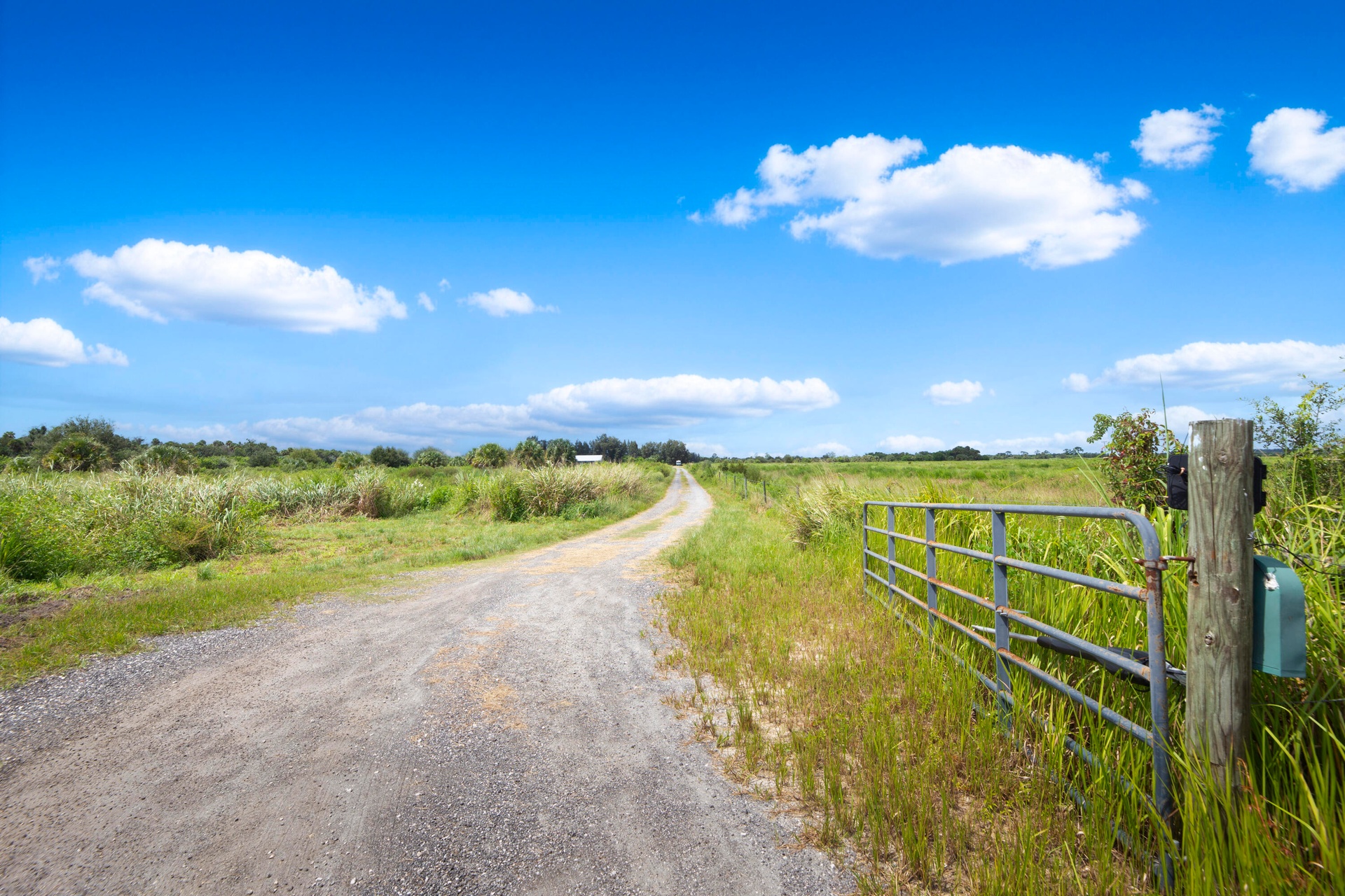 Gated entrance to the property