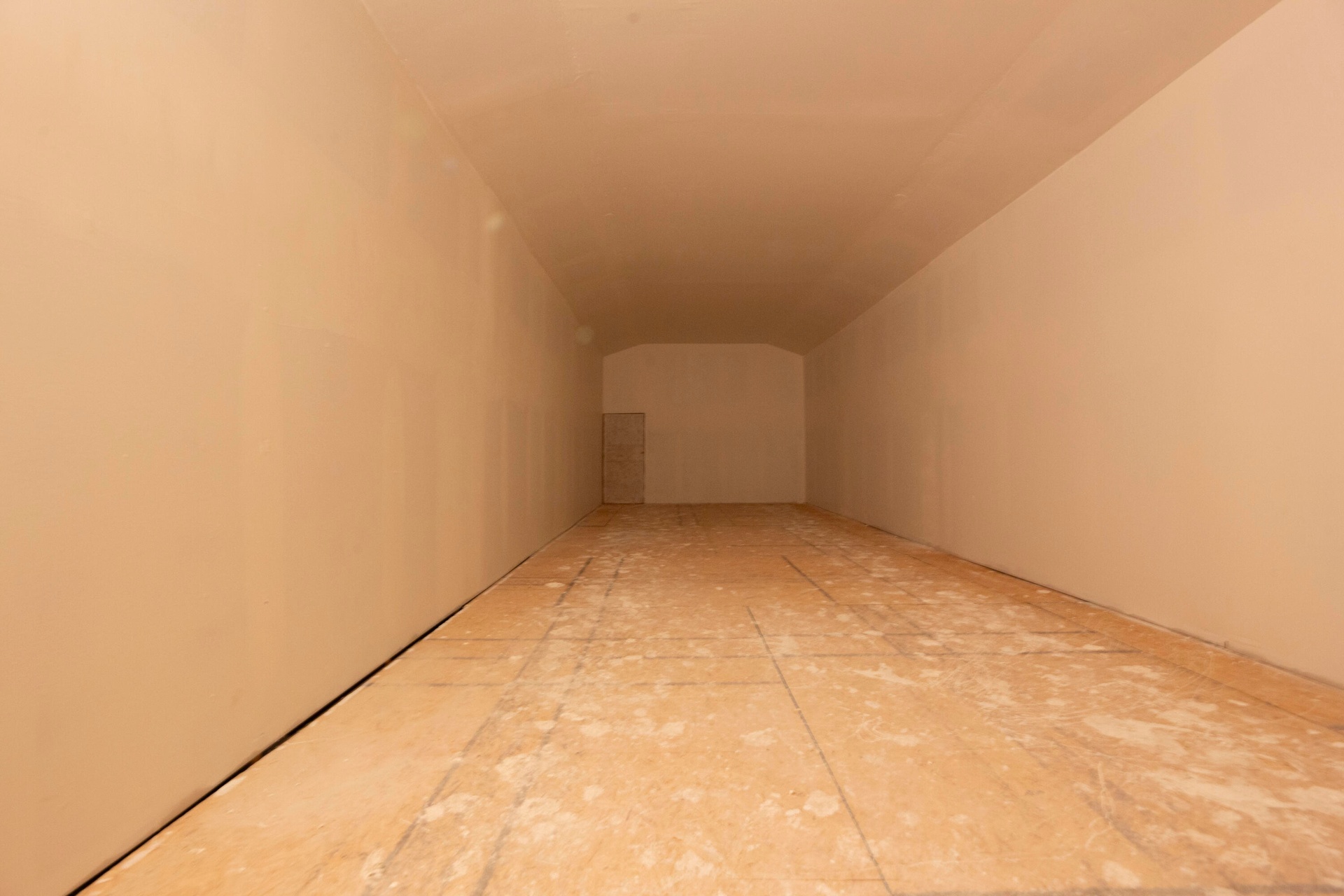 Attic with spray foam insulation