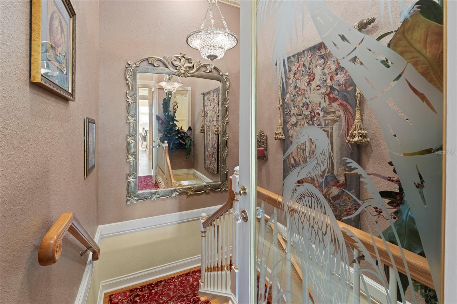 Stairs from the Kitchen to the Wine Cellar